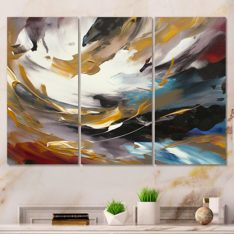 Ensemble de reproduction d'art sur toile abstraite, H 28 po x l 36 po x P 1 po