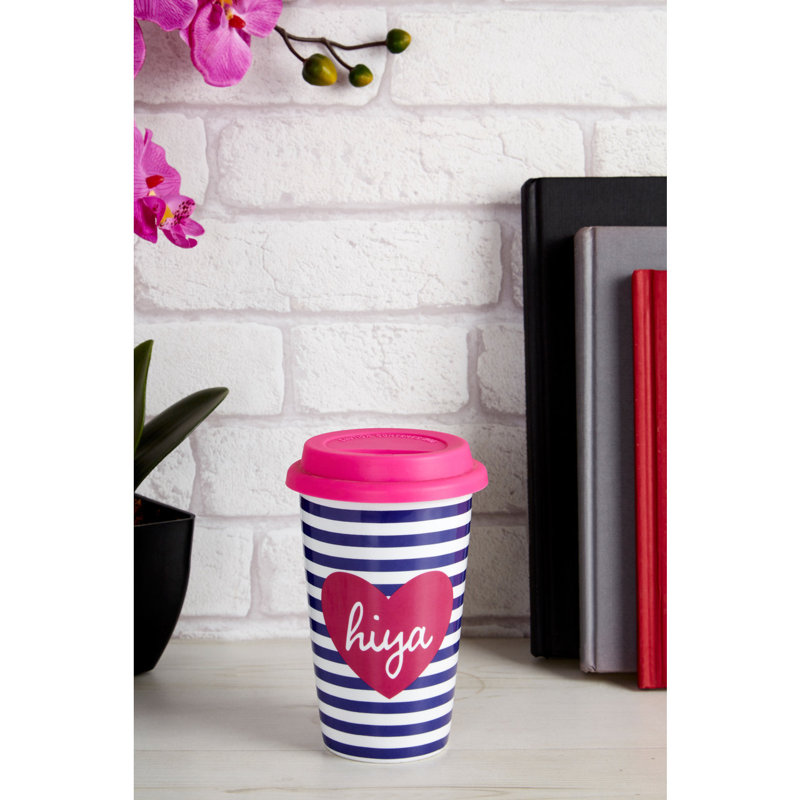 17 Stories Ferdo 330ml Double Wall Insulated Porcelain China Travel Mug