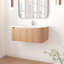 Meuble-lavabo mural 36 po avec comptoir Cararra