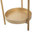 Support à plante moderne pliable en métal 2 étages avec 2 plateaux ronds pour l'intérieur et l'extérieur