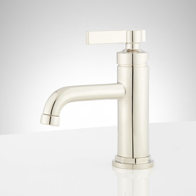Robinet de salle de bain monotrou 1,2 GPM Greyfield avec poignée levier en métal et ensemble de bonde escamotable