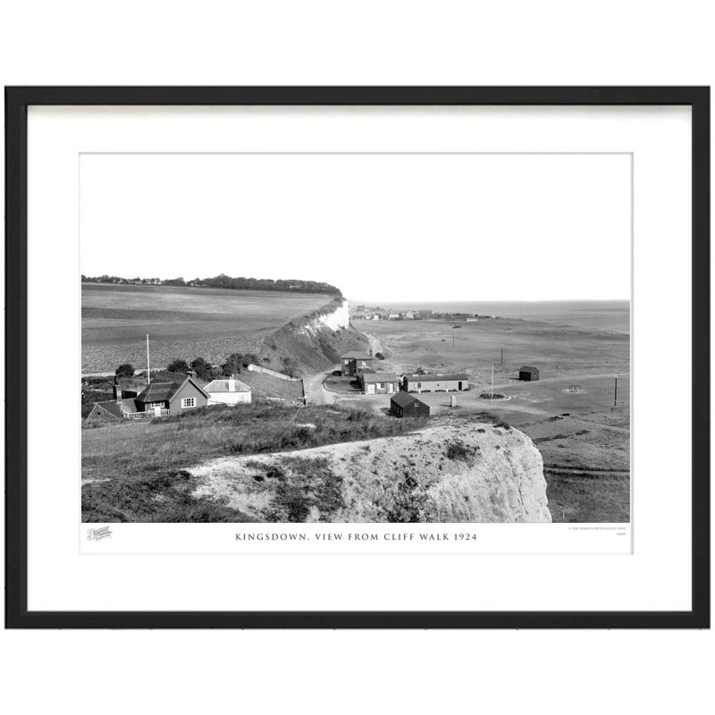 Kingsdown, View From Cliff Walk 1924 by Francis Frith - Single Picture Frame Print, 45cm H x 60cm W x 2.3cm D