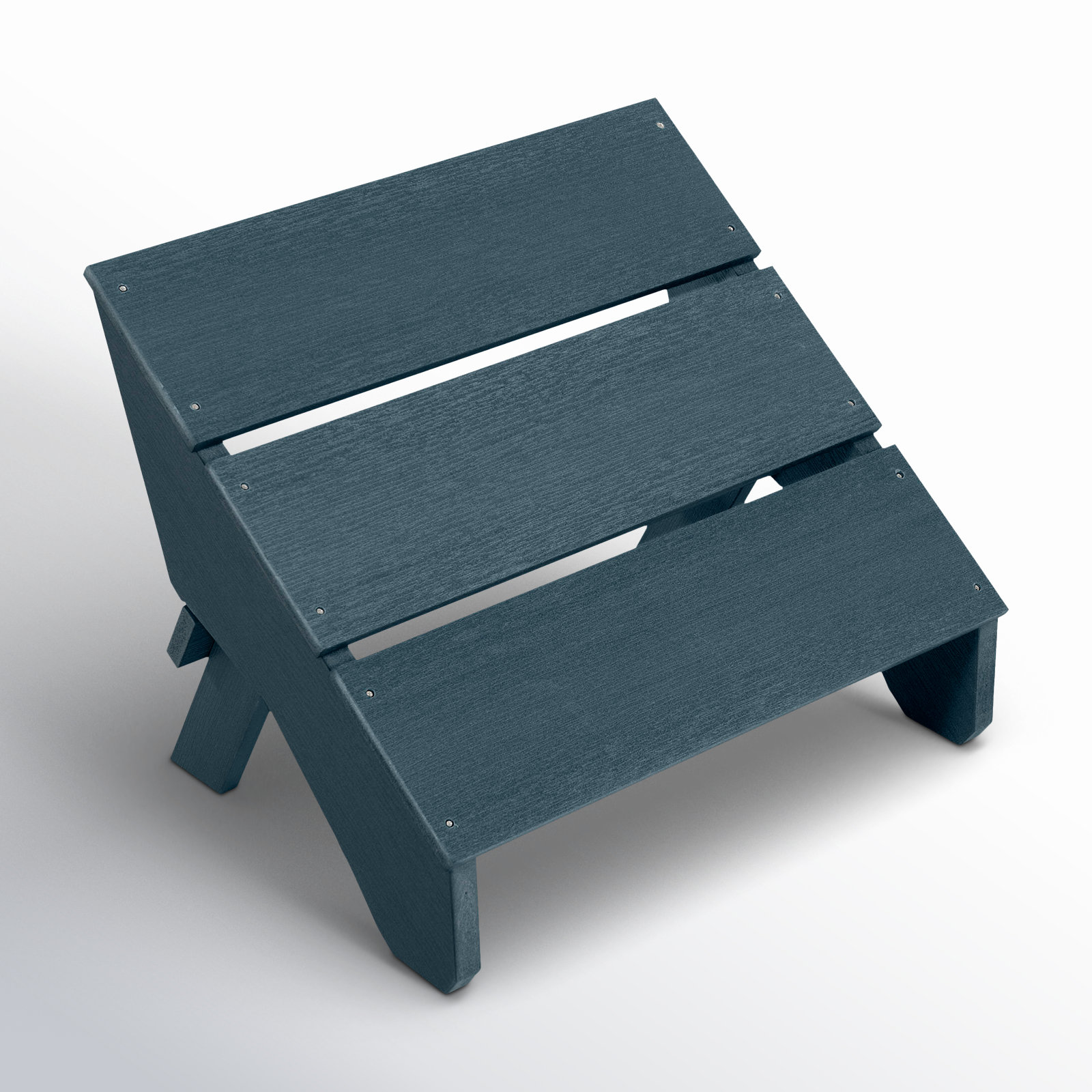 Byrnes Outdoor Ottoman, Federal Blue
