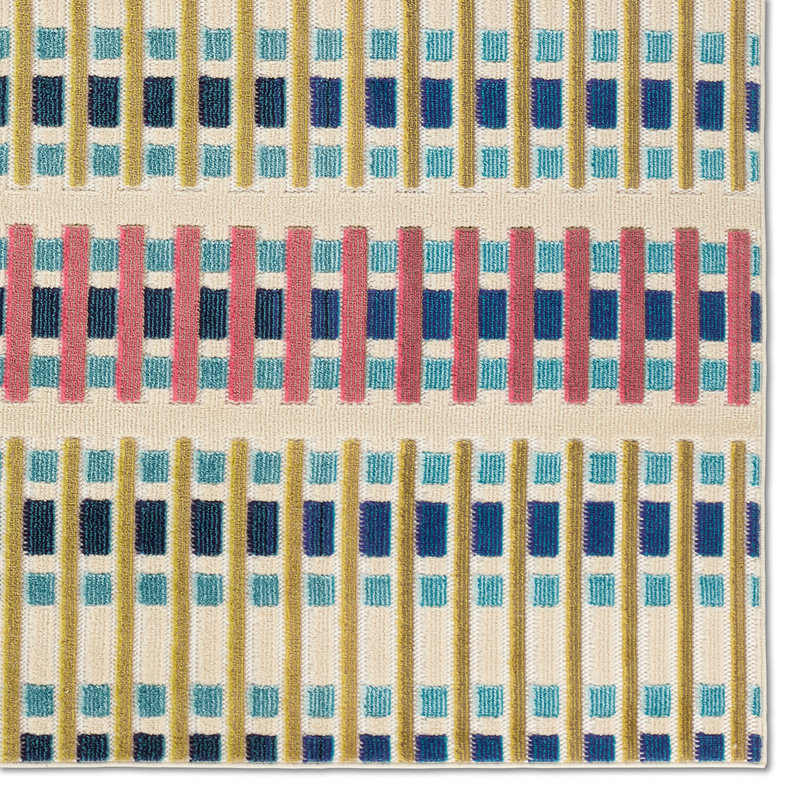 Lindsey Geometric White Area Rug, Rectangle 8'6" x 11'6"