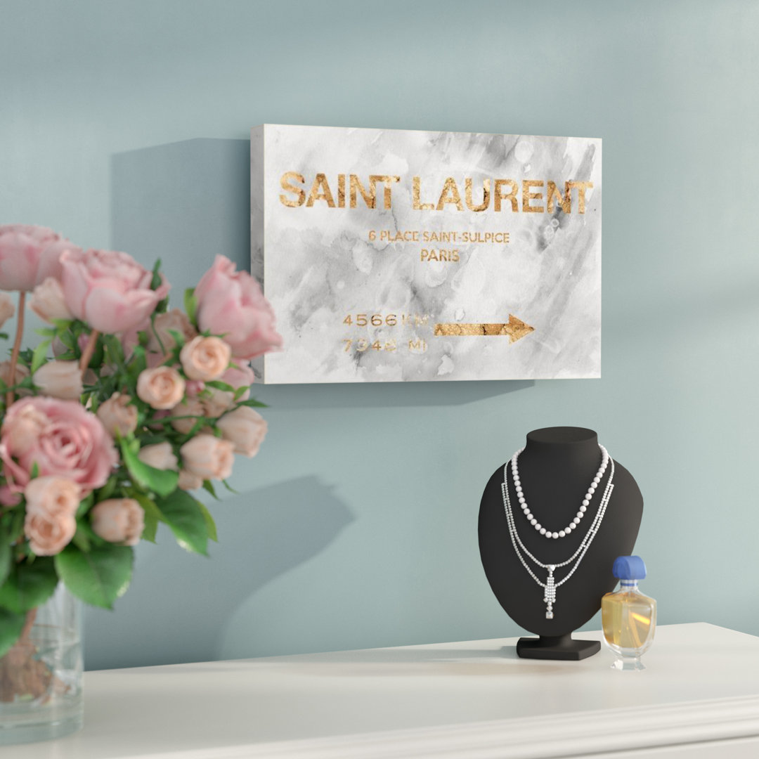 " Fashion And Glam Saint Sulpice Road Sign Marble Road Signs " Mercer41 