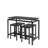 5-Piece Black Pub Table Set—Counter Height, Table + 4 Bar Stools, Compact for Kitchen/Breakfast Nook/Small Space-697387546