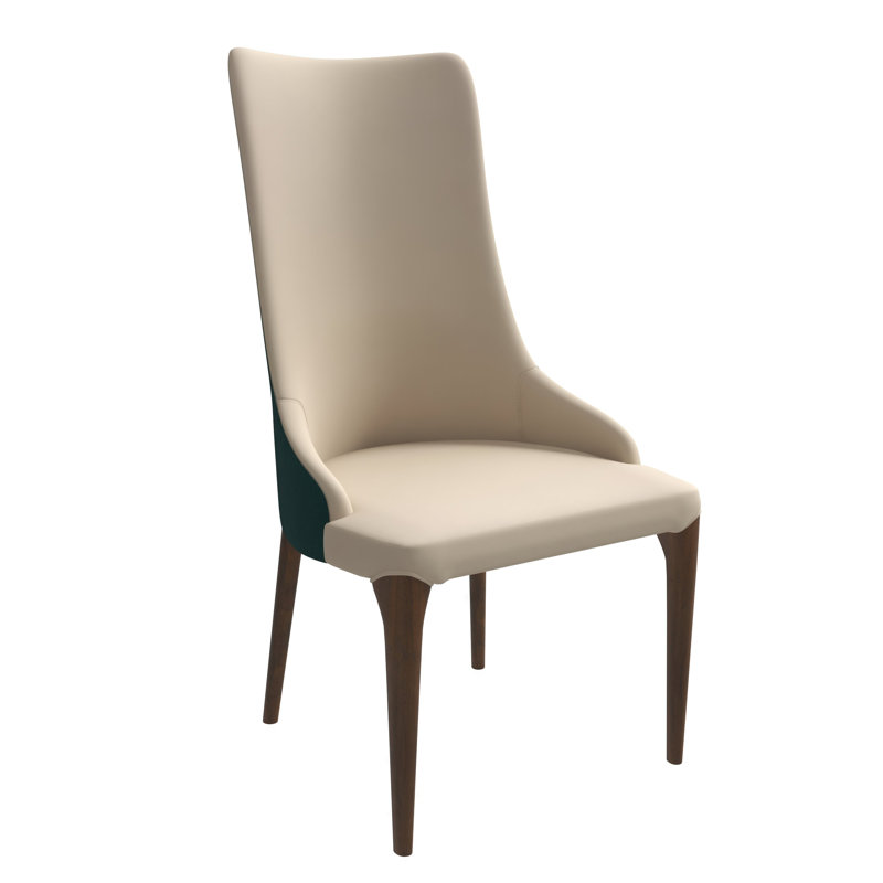 Chaise de salle à manger à haut dossier Chee, Vert