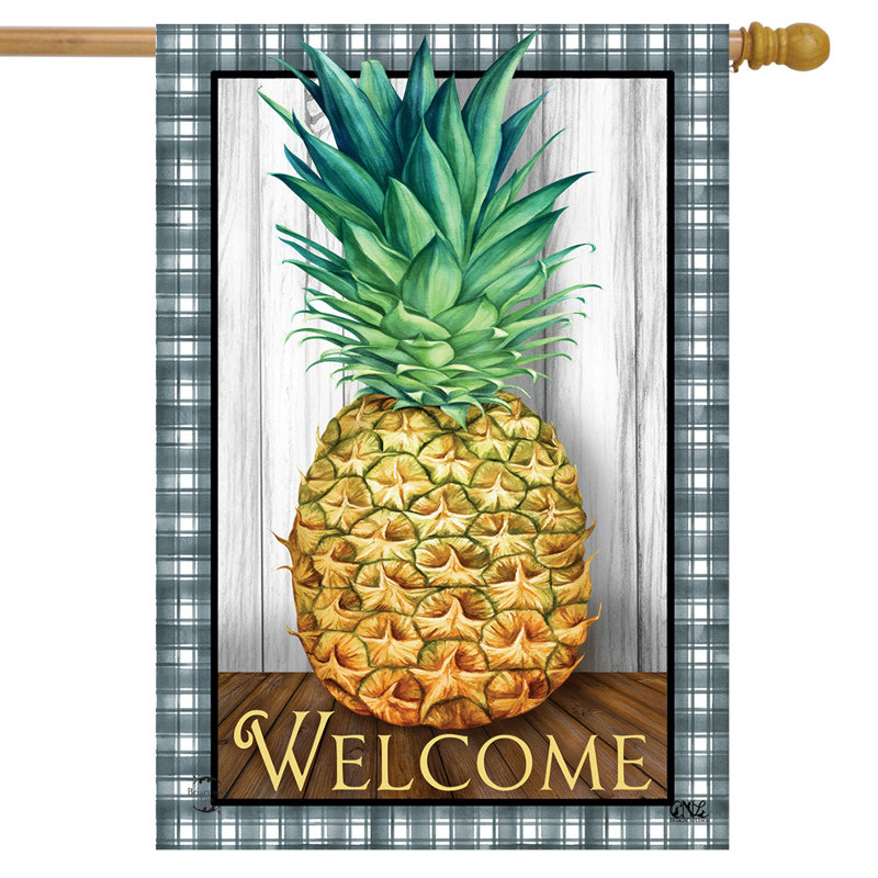 Drapeau à carreaux ananas