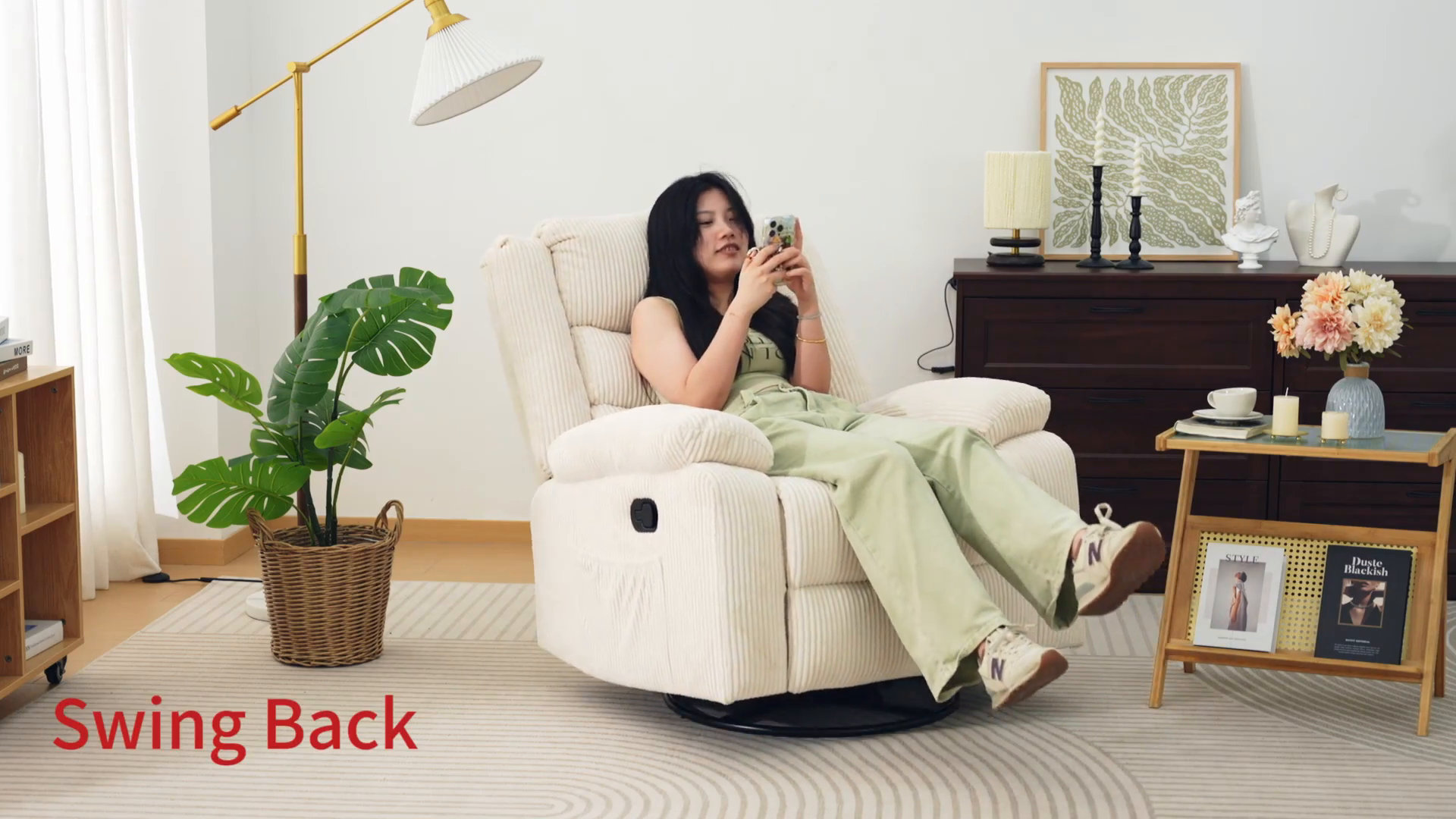 Latitude Run® 360° swivel Rocker Oversized Recliner Chair