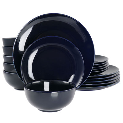 Pecolia Piece Porcelain China Dinnerware Set - Service for 6