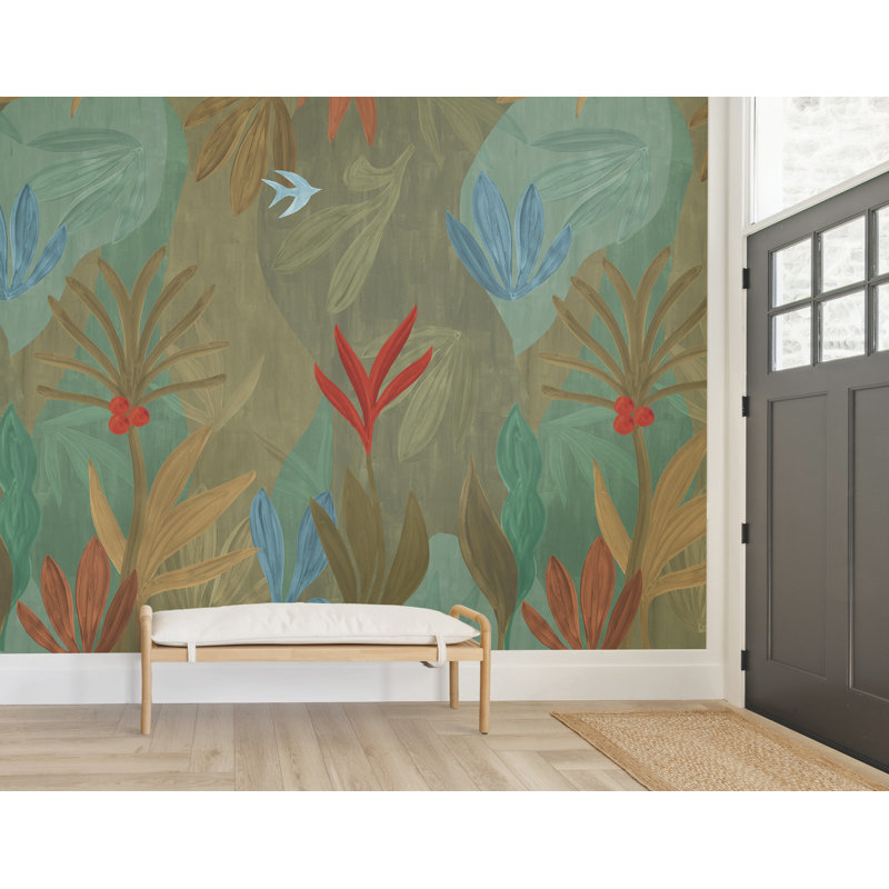Panneau mural Chambord, Feuille / olive