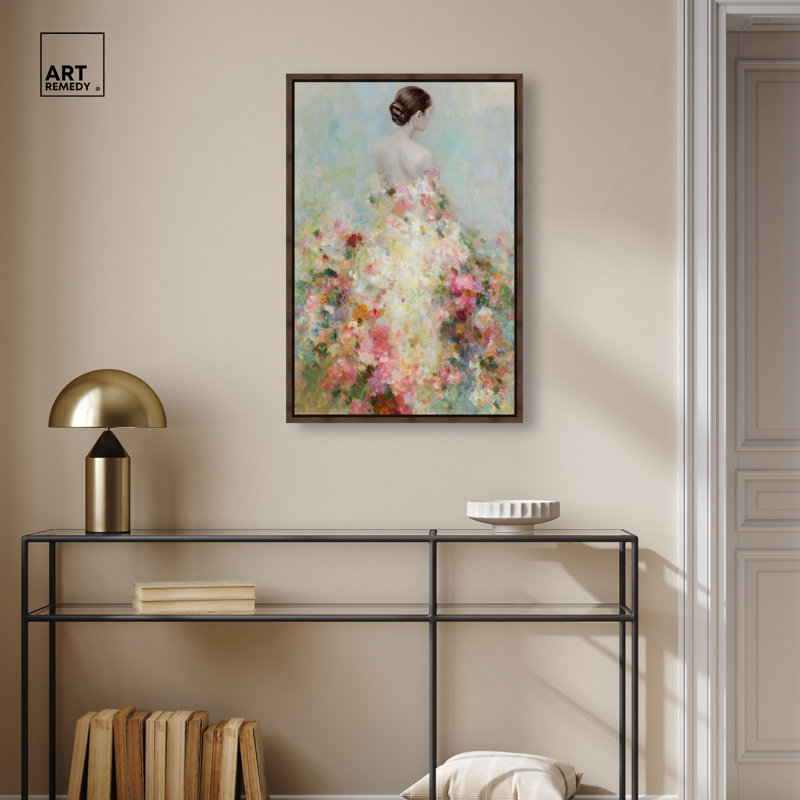 «Garden Bride II», reproduction d'art sur toile encadrée par Glam Art par Art Remedy, cadre en noyer, 20 x 30, 31"H x 21"W