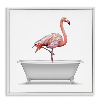 " Flamingo Standing Antique Bathroom Tub " by Annalisa Latella