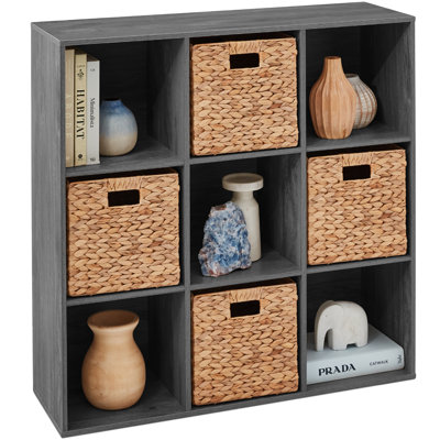 9-Cube Bookshelf, Display Storage Organizer W/ 3 Removable Back Panels - by Ebern Designs