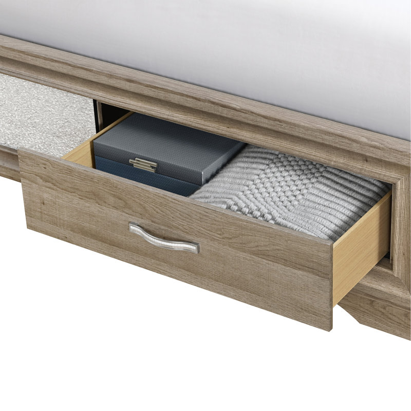 Lit complet RYder finition naturelle