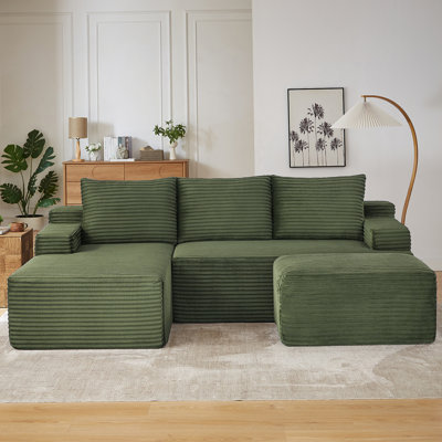 U-Shaped Cloud Sectional Sofa With Deep Seating And Modular Sleeper Functionality, No Assembly Needed For Immediate Comfort.