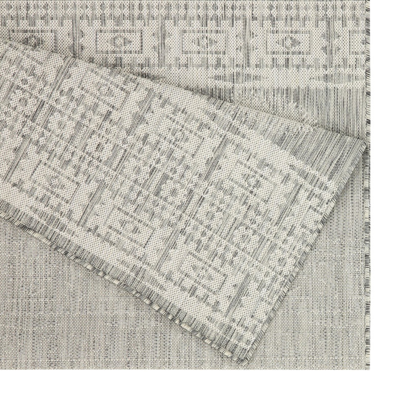 Silver Sunshine Gchar2024 Area Rug - 5ft. 3in. X 7ft. For Indoor & Outdoor. Stain . Polypropylene. Pet . Easily Cleaned. Made In Turkey. Flatweave Indoor/outdoor. And Stylish. Easy To Maintain.