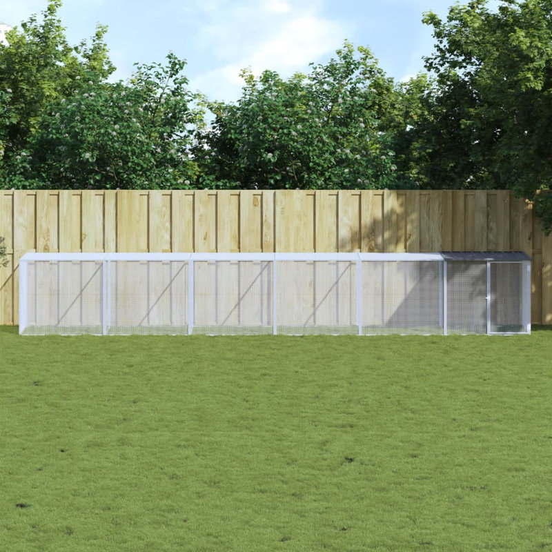 Poulailler avec treillis métallique Easa, Gris anthracite, H 35,4 po x l 316,1 po x P 38,6 po
