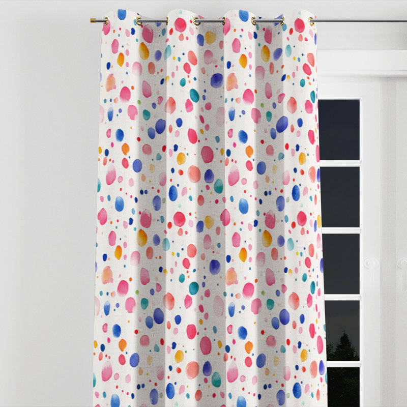 Rideaux obscurcissant pour filles - 1 panneau à œillets Balcomb Fun, L 52 po x L 108 po, Œillets dorés