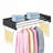 Wall Mounted Retractable Drying Rack, 5-Rod Foldable Clothes Airer with Tower Handles