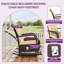 Chaise berçante d'extérieur en osier Klarrisa