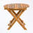 wooden patio table with sturdy legs
