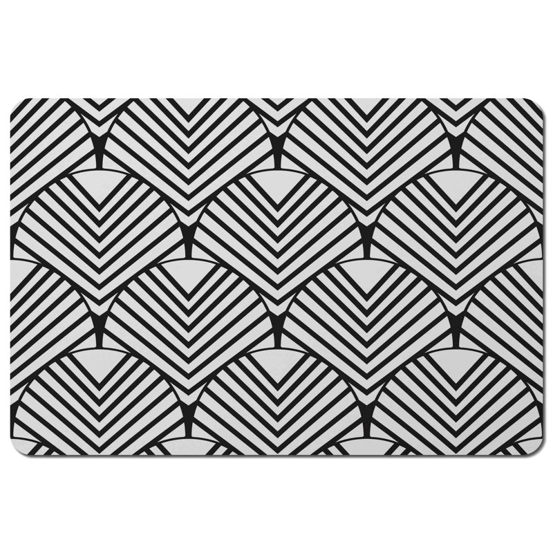 Trinidad Polyester-Coated Hardboard Geometric Rectangle Placemat