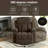 Swinging Recliner Massage Heated Sofa, With USB And 2 Cup Holders In Side Pockets-401407308