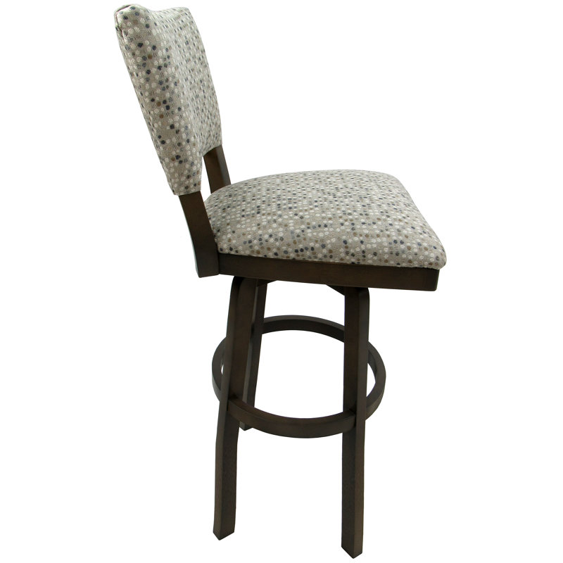 Swivel Upholstered Counter Extra Tall Stool with Solid Wood Frame