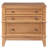 Hazel 3-Drawer Side Table for Living Room, Hallway & Entryway with Rustic Pine Finish and Metal Glides