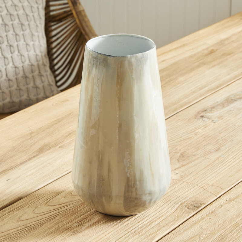 Almeta Metal Table Vase, 12.5" H x 8" W x 8" D