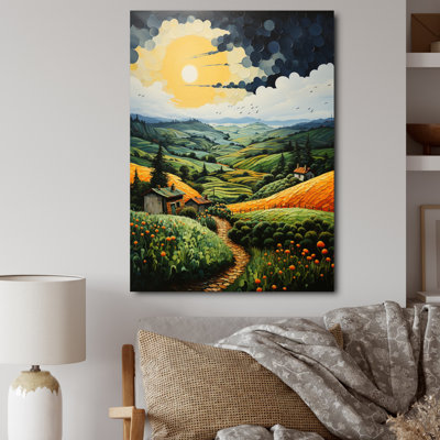 " Farmhouse Country Serenade Pointillism II "