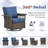 Tapash 5-Piece Metal and Wicker Sofa Seating Group-106892384