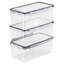 Grands contenants de rangement pour aliments Sorbus - paquet de 3 avec couvercles à pression hermétiques à quatre voies - 108 oz / 13,5 tasses