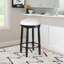Ensemble de tabourets de bar 2, tabouret de bar pivotant à 360 ° en bois à hauteur de comptoir de 26 po avec siège rembourré en tissu, finition NOIRE, décoration élégante pour la cuisine, la salle à manger et le salon-842010709