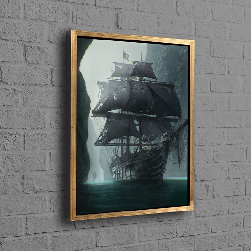 Art mural en toile de coton paysage côtier personnalisé avec un bateau 3D idéal pour un décor loft avec une boîte-cadeau personnalisée pour bébé incluse