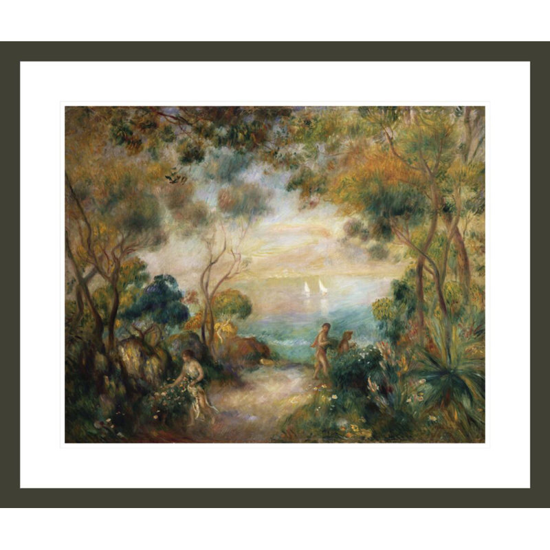 A Garden in Sorrento by Pierre-Auguste Renoir -Framed Giclee Print, 23.5" H x 27.7" W
