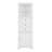 Triangular Tall Corner Cabinet With 3 Drawers And Adjustable Shelf Storage