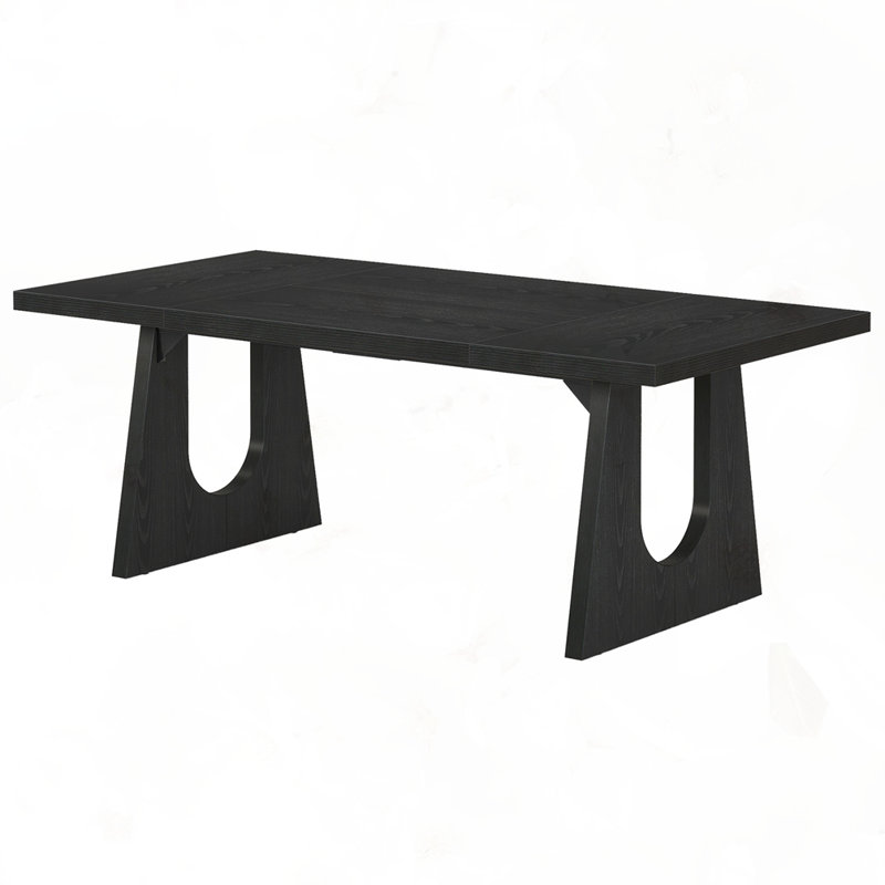 71" Farmhouse Dining Table, Black