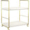2-Tier Kitchen Spice Rack - Freestanding Stackable Bathroom Countertop Storage Shelf - Cosmetic Organizer Holder- Square Standing Rack