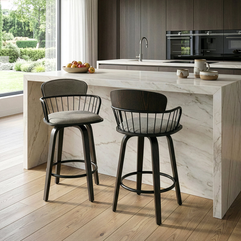 Maniram 24.5'' Swivel Counter Stool