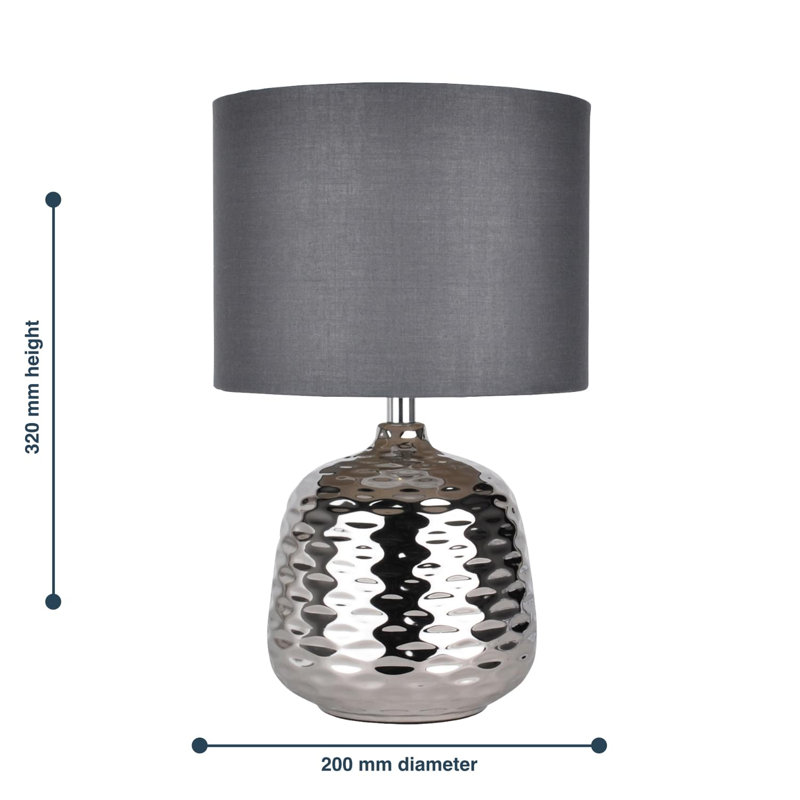 Franziska Ceramic Table Lamp, Grey