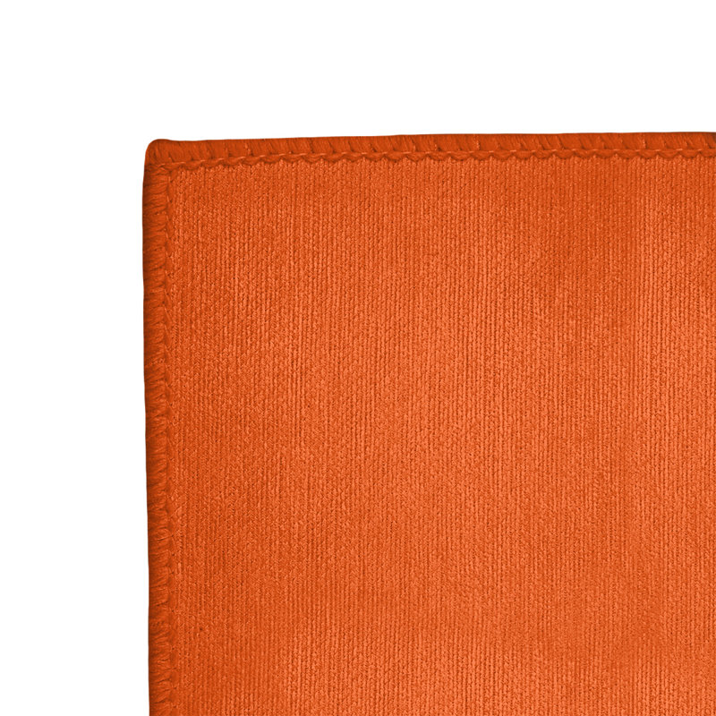 Tapis orange / bleu tissé à plat New York, Rectangle 8 pi x 10 pi