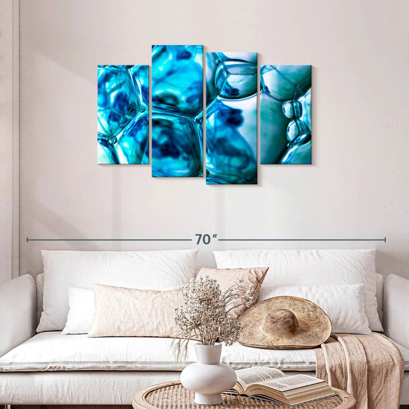 Avery Blue Bubbles, 27" H x 43" W