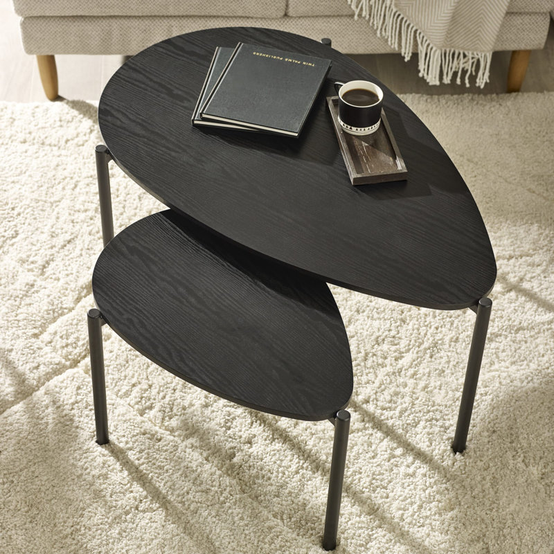 Taniyha Three Leg Coffee Table, Black