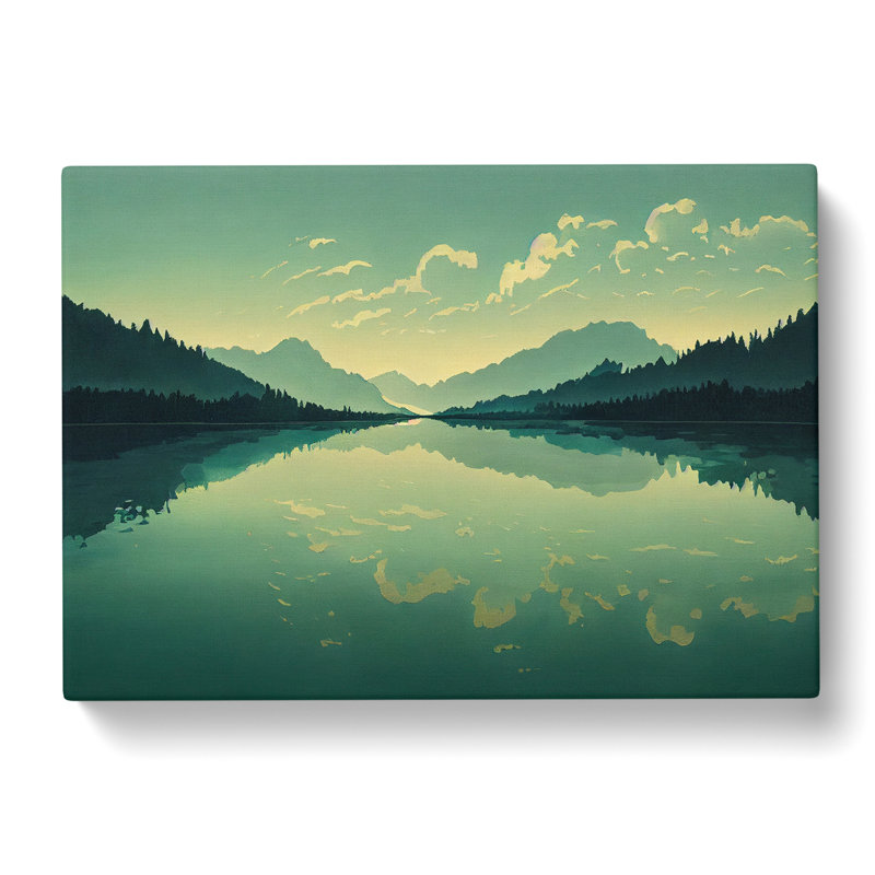 Mountain Lake Reflection Vol.6 - Wrapped Canvas, 40cm H x 60cm W x 3cm D