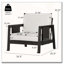 Fauteuil club d'extérieur, coussins blancs hydrofuges
