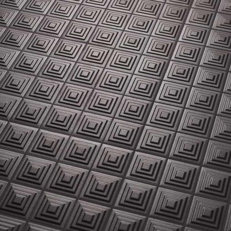Kinzie Pyramid 8X16 3D Matte Ceramic Tile, Charcoal