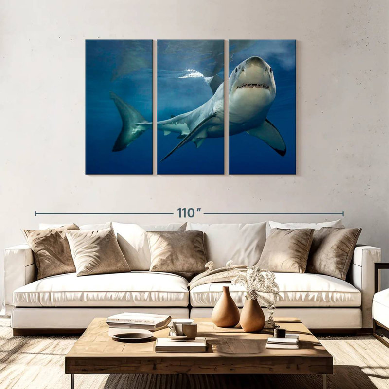 Brampt Shark Pursuit, 48" H x 74" W