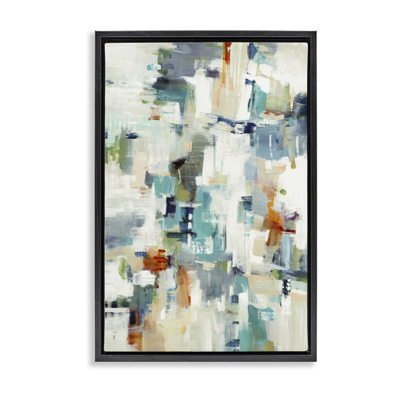 Cadre flottant Dynamic Dappled Expression, design par Lisa Ridgers, Cadre flottant noir de jais, H 25 po x l 17 po